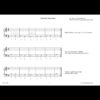 Musette Tutorial 3 Musiknotenblatt mit Übungen zur Fingerbewegung für Klavier, linke Hand, Notenlinien und Zahlen.